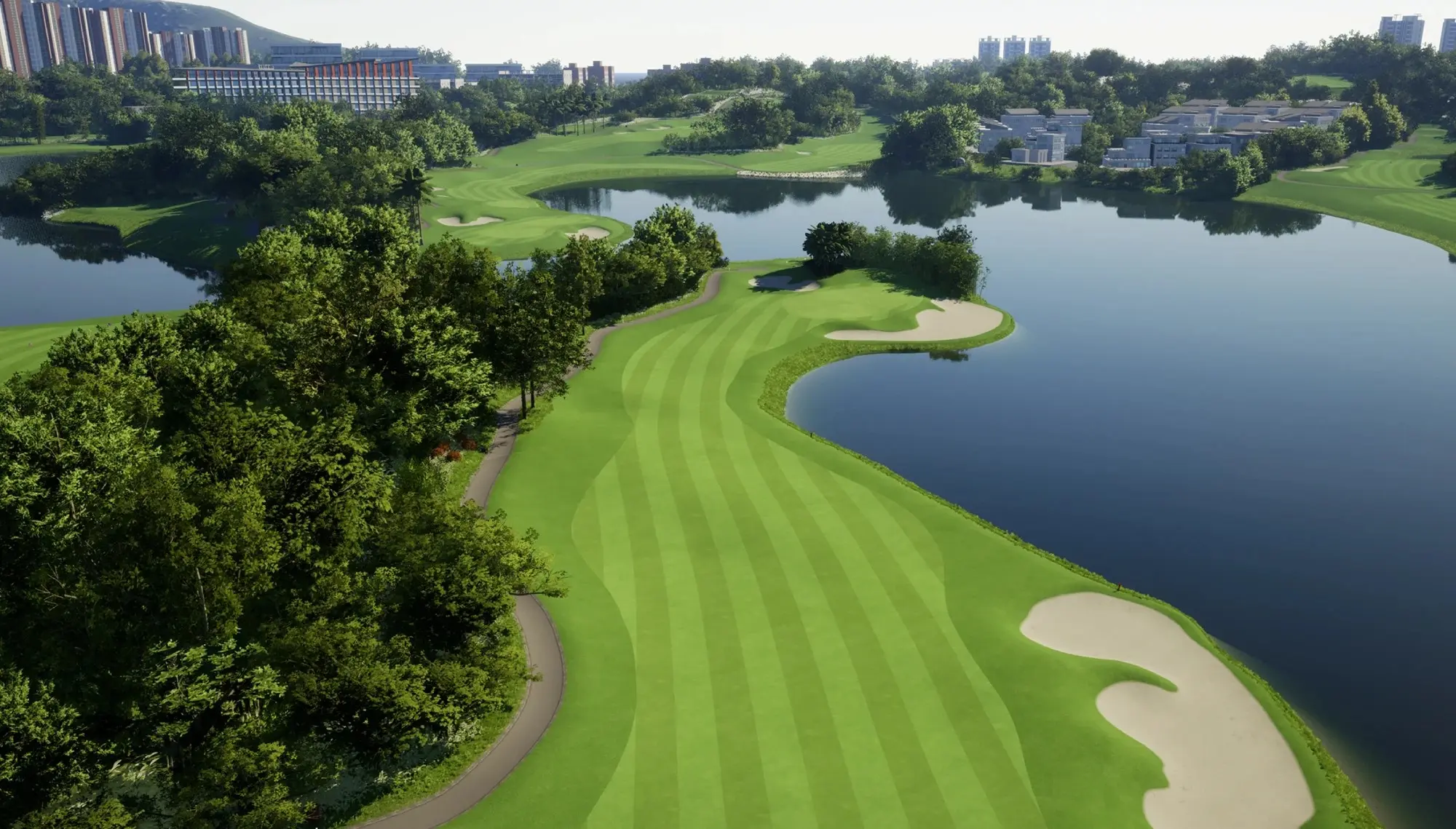 3D測繪1:1真實還原全球球場的高爾夫模擬器